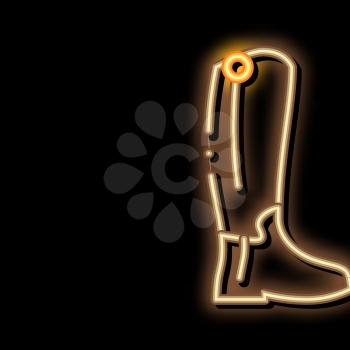 Jockey Shoes neon light sign vector. Glowing bright icon Jockey Shoes sign. transparent symbol illustration