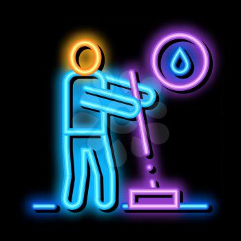 Human Washing neon light sign vector. Glowing bright icon Human Washing sign. transparent symbol illustration