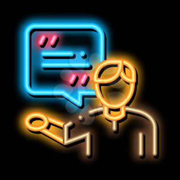 Actor Man with Replica neon light sign vector. Glowing bright icon Actor Man with Replica Sign. transparent symbol illustration