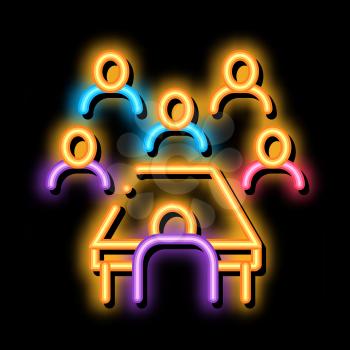 business seminar neon light sign vector. Glowing bright icon business seminar sign. transparent symbol illustration