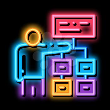 resource concept presentation neon light sign vector. Glowing bright icon resource concept presentation sign. transparent symbol illustration