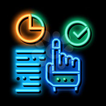 long workflow management neon light sign vector. Glowing bright icon long workflow management sign. transparent symbol illustration