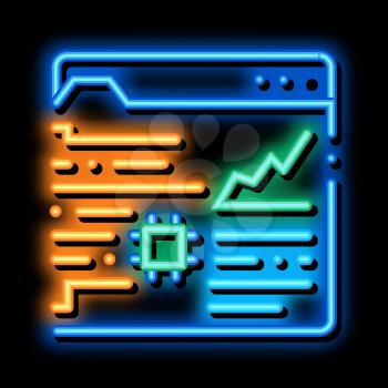 robotic process automation neon light sign vector. Glowing bright icon robotic process automation sign. transparent symbol illustration