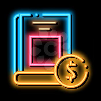 book value neon light sign vector. Glowing bright icon book value sign. transparent symbol illustration