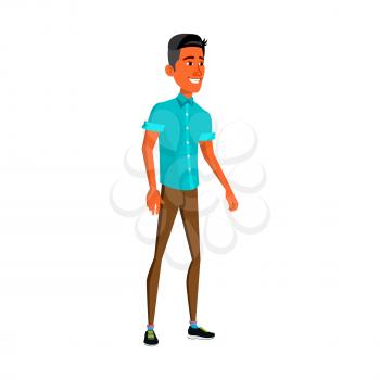 smiling young man celebrate achievement in bowling game cartoon vector. smiling young man celebrate achievement in bowling game character. isolated flat cartoon illustration