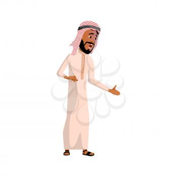 saudi man shocked from car accident cartoon vector. saudi man shocked from car accident character. isolated flat cartoon illustration