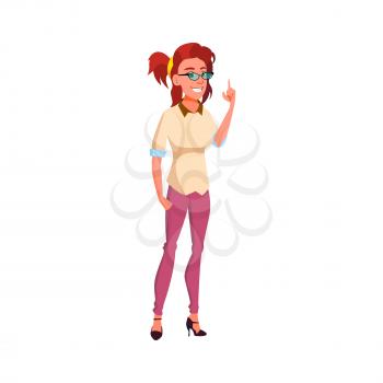 young woman has idea for resolve problem cartoon vector. young woman has idea for resolve problem character. isolated flat cartoon illustration