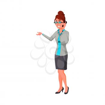 smart woman talking with friend on mobile phone cartoon vector. smart woman talking with friend on mobile phone character. isolated flat cartoon illustration