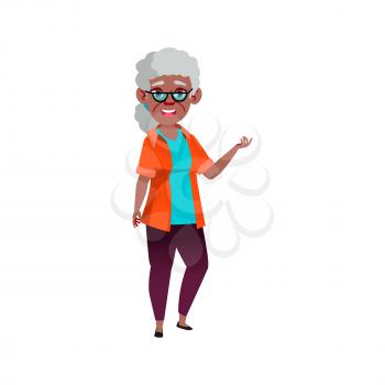 granny speaking funny life story cartoon vector. granny speaking funny life story character. isolated flat cartoon illustration