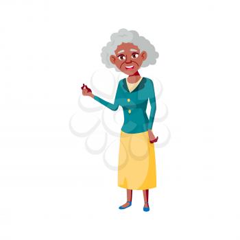 elegant old woman speaking with husband in living room cartoon vector. elegant old woman speaking with husband in living room character. isolated flat cartoon illustration