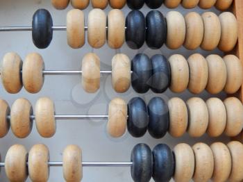 Manual mechanical abacus for accounting and financial calculations