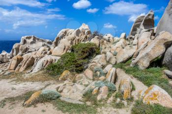 Unusual Rock Formation near the Sea at Capo Testa Sardinia