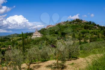 View of San Biagio Church Tuscany near Montepulciano