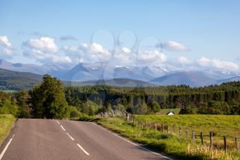 Road to the Cairngorm Mountains