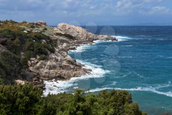The coastline at Capo Testa Sardinia