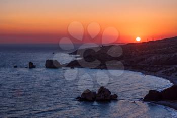 Sunset over Aphrodite's Rock