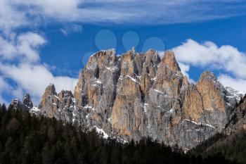 Mountains in the Valley di Fassa near Pozza di Fassa Trentino Italy