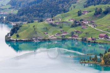 View of Brienz in the Bernese Oberland Region of Switzerland
