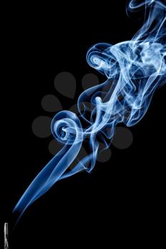Incense stick smoke trail