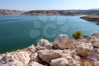 Freshwater reservoir and dam in Cyprus