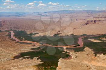 Aerial view of the Colorado River area