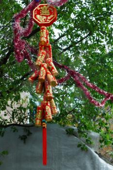 Festive Chinese New Year decoration in Singapore