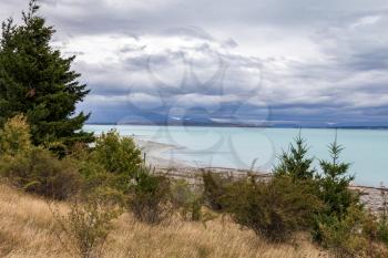 Deserted shoreline near Benmore in New Zealand