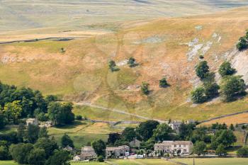 CONISTONE, YORKSHIRE/UK - JULY 27 : View of the Tennant's Arms Hotel in Kilnsey in the Yorkshire Dales National Park Yorkshire on July 27, 2018