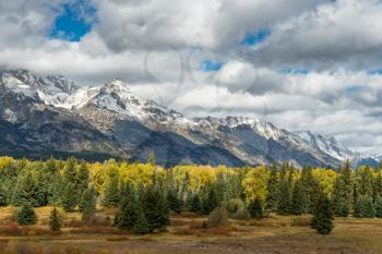 Scenic view of the Grand Teton National Park