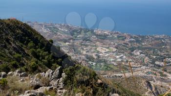 BENALMADENA, ANDALUCIA/SPAIN - JULY 7 : View from Mount Calamorro near Benalmadena Spain on July 7, 2017
