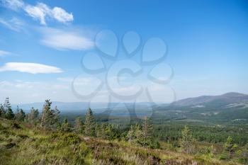 View from the Cairngorms towards Loch Morlich