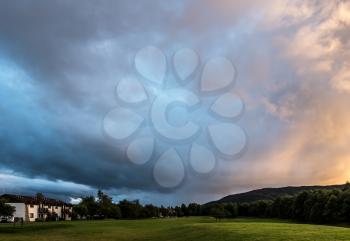 Sunset over Spey Valley Golf and Country Club