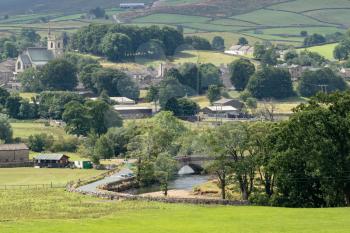 HAWES, YORKSHIRE/UK - JULY 28 : View of Hawes in the Yorkshire Dales National Park Yorkshire on July 28, 2018