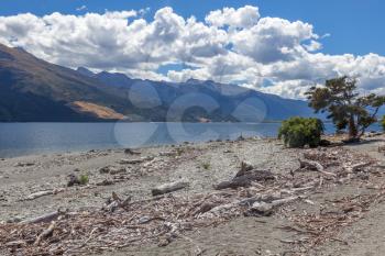 Scenic view of Lake Wanaka in New Zealand