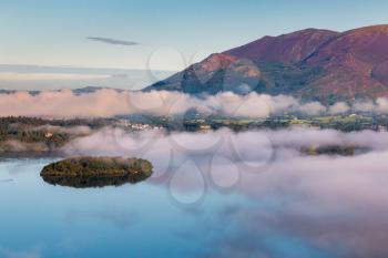 Early morning scene from Surprise View over Derwentwater
