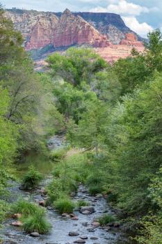 View of Oak Creek near Sedona in Arizona