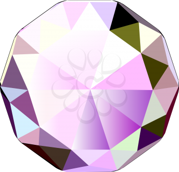 Colorful illustration of diamond, jewel stone vector icon