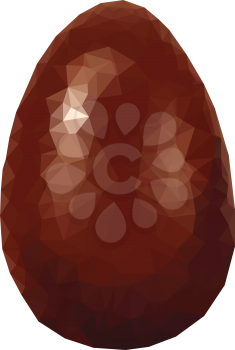 Polygonal colorful Easter egg, modern geometric effect.