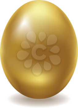 Illustration of a Golden Egg isolated on white background