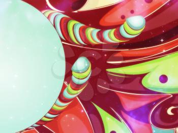 Abstract colorful candy background with funky elements.