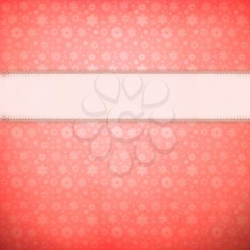 Illustration of textured paper Christmas background with snowflakes.