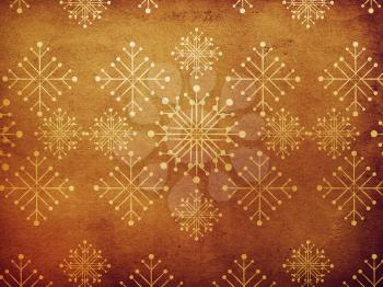 Illustration of abstract vintage snowflake texture paper background.