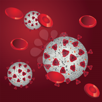 New coronavirus, COVID 2019 virus cell illustration design.
