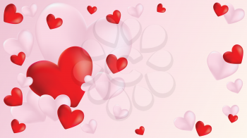 Lovely Valentines day banner with hearts design.
