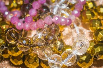 Decorative faceted stone beads for jewellery making.
