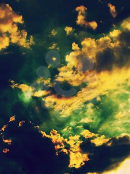 Abstract grunge sky, paper textured cloudy background