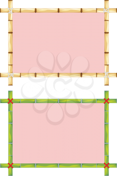 Nature themed frame template with bamboo stalks.