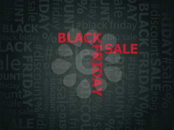 Tag cloud text black friday sales, business concept.