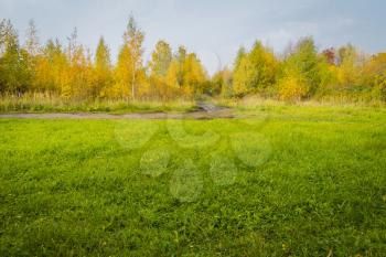 Fall season in the countryside, peaceful landscape.