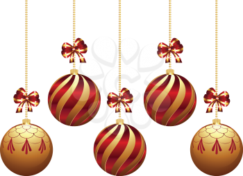 Colorful decorative Christmas glass balls, holiday ornaments.